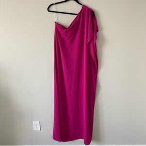 Vici One Shoulder Maxi Dress in Pink Size Medium
